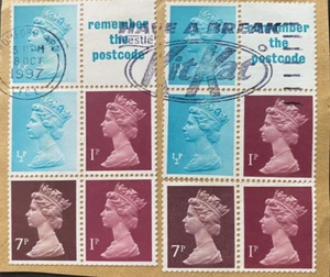 Unusual GB Stamps With KitKat Logo franked from 1997 Romford APO - Picture 1 of 1