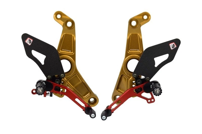 Ducabike Ducati Monster 1200R Adjustable Rearsets - Gold-Red - Изображение 1 из 1