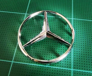 FOR MERCEDES BENZ STEERING WHEEL 3D BADGE EMBLEM 52MM PIN TYPE - Picture 1 of 2