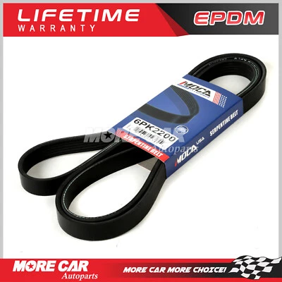Serpentine Belt 6PK2200 for 85-89 Cadillac DeVille 00-11 Dodge Ford Mazda 4.0L - Image 1 of 4