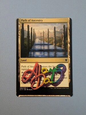 MTG Miscut Misprint Path Of Ancestry - Signed by Alayna Danner - Rainbow Shadow - Image 1 of 2