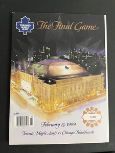 NHL Toronto Maple Leafs Vintage 1999 The Final Game Numbered Hockey Program - Picture 1 of 2