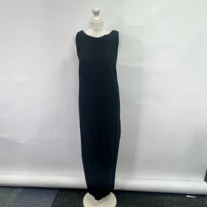 Free People Linen Mix Low Back Maxi Dress. Black. XL - Picture 1 of 6