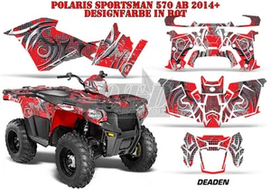 KIT GRÁFICO DE DECORACIÓN DE CARRERAS AMR ATV POLARIS SPORTSMAN MODELO DEADEN B - Imagen 1 de 5