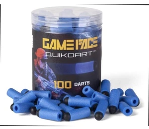 🔥NEW Game Face PRIME QuikDarts (Blue) 100 Count Soft Tip Dart - GFJBDB - Picture 1 of 5
