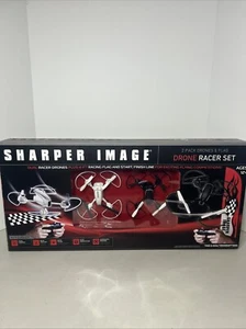 Sharper Image Dual 2 Pack Drones & Flag Racer Drone Set ~ New In Box  - Picture 1 of 5