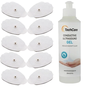 Leitfähiges Ultraschallgel + 5 Paar Tens Elektroden Pads (250 ml 8,5 flüssige Unzen) - Bild 1 von 7
