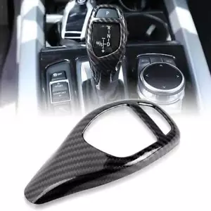 For BMW F30 F20 F10 F15 F25 X5 X3 Carbon Fiber Style Gear Shift Knob Cover Trim - Picture 1 of 9