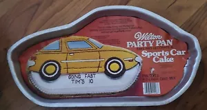 Rare Sports Car Wilton Cake Pan 1979 Race Car Racing 502-1948 With Paper Insert - Picture 1 of 2