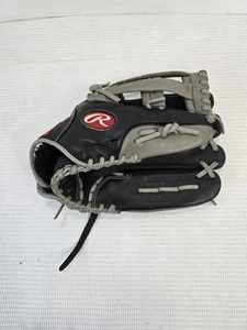 Rawlings Baseball Glove Youth Black Left Handed - Picture 1 of 4