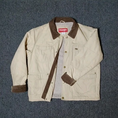 Chaqueta Wrangler Hero Para Hombres M Sherpa Forrada Pana Lona Tareas Camionero Granero Abrigo Foto 1 de 4