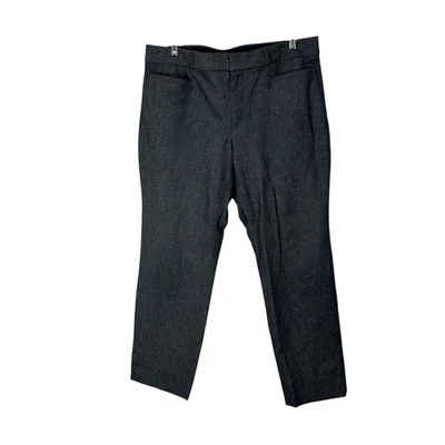 Pantalones Banana Republic Sloan para mujer 12 gris pequeño aspecto de mezclilla carrera oficina trabajo Foto 1 de 4