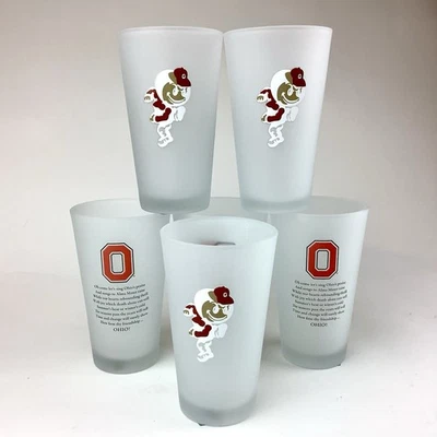 Conjunto de 6 - Ohio State Buckeyes copos de tinta fosco novo - Imagem 1 de 4