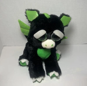 Feisty Pets Fabio Flamefart Dragon Plush Gamestop Black Green 2017 - Picture 1 of 5