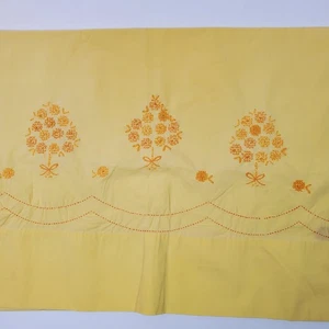 Vintage Kissenhülle Bezug Orange Kreuzstich 30x20 cm - Bild 1 von 3