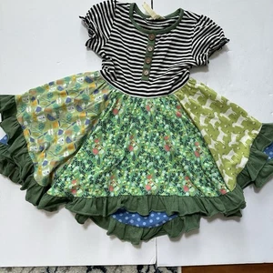 Matilda Jane Joanna Gaines sz 6 Farmland Frolic Dress Green Short Sleeve Cute! - Picture 1 of 9
