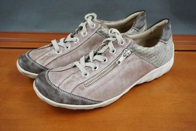 Zapatos deportivos informales cómodos con cordones de cuero marrón 40/9 Remonte para mujer Foto 1 de 4