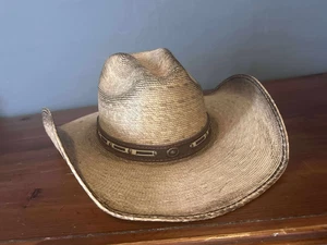 Alamo Hats Authentic Western Straw Cowboy 7 1/8 15X Cattleman Durable & Stylish - Picture 1 of 8