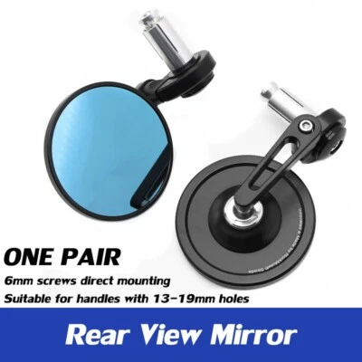 For YAMAHA VMAX 1200 VMAX 1700 STRYKER Rear View Mirror Retro Round Adjustable - Image 1 of 4