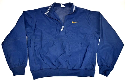 Jaqueta Nike Windbreaker Vintage 1/4 Zíper Extra Grande Anos 90 Preta Amarela Nike Block - Imagem 1 de 4