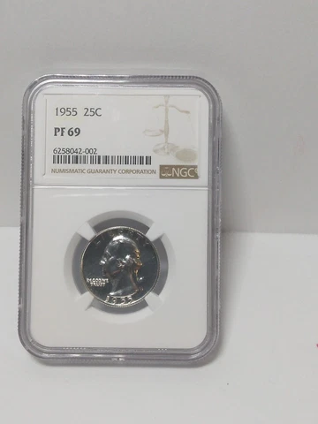 1955 25c Washington Quarter NGC PF 69 Cover