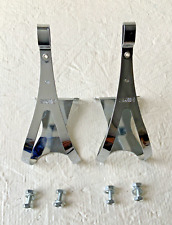MKS TOE CLIPS (2) STEEL LARGE 72 GRAMS 65 MM PLATFORM WITH HARDWARE NEW