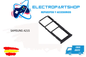 Bandeja Porta Tarjeta SIM SD Tray Holder Para Samsung Galaxy A21S Negro - Imagen 1 de 1