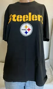 Pittsburgh Steelers Black T Shirt Size Large - Picture 1 of 7