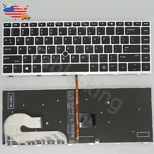 US Backlit Keyboard W/Pointer for HP EliteBook 840 G5 840 G6 846 G5 L14377-001 - Picture 1 of 3