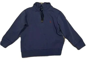 Polo Ralph Lauren ragazzo ragazzo taglia 5 blu quarto zip felpa usata in ottime condizioni - Foto 1 di 3
