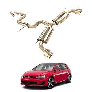 High Flow 3" Catback Exhaust for 2015-2017 Volkswagen Golf GTI 2.0L Turbo MK7 - Picture 1 of 6