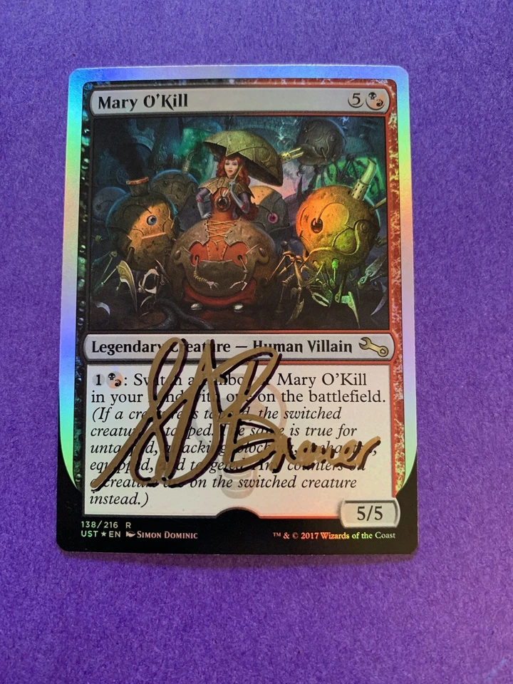 MTG Magic Mary O’Kill FOIL Signed Artist Proof x1 Unstable Simon Dominic - Image 1 of 2