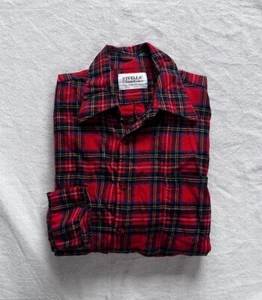Vintage 70s DEACON BROTHERS Original Viyella Shirt Red Plaid LARGE Canada Made - Picture 1 of 7