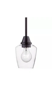 Maxim Lighting Goblet 1-Light Mini Pendant, LED Bulb, Bronze - 96120CLOI-BUL - Picture 1 of 6