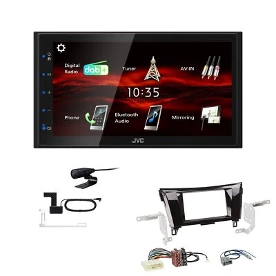 JVC Bluetooth 2DIN DAB+ Autoradio für Nissan Qashqai II ab 2014 - Bild 1 von 4