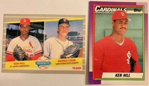 Ken Hill Fleer RC #652 + 2nd Year Topps card #233 - St. Louis Cardinals - Imagen 1 de 2