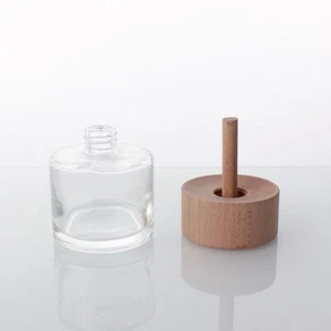 Glass Diffuser Bottles with Wooden Cap DIY Perfume Bottle Car Office Use - Picture 1 of 10