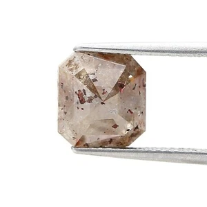 Big Natural Diamond 2.14tcw Brownish Yellow Sparkling Emerald Corner Cut Jewel - Picture 1 of 14