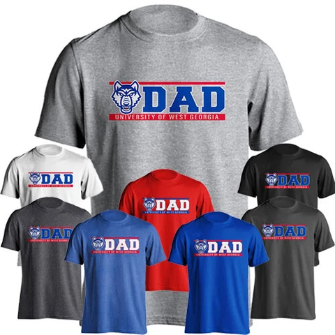 University of West Georgia UWG Wolves Dad Tee Father Parent Short Sleeve T-Shirt Cover