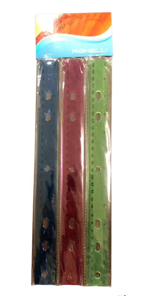 SET 3 righelli righello scuola cm 30 gadget regalo fine festa - Immagine 1 di 1