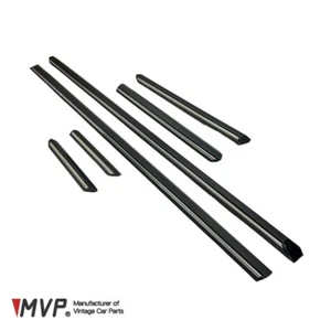 MVP BMW E30 Cabrio Early Lower Body Moulding Set With Chrome Insert + Hardware - Picture 1 of 6