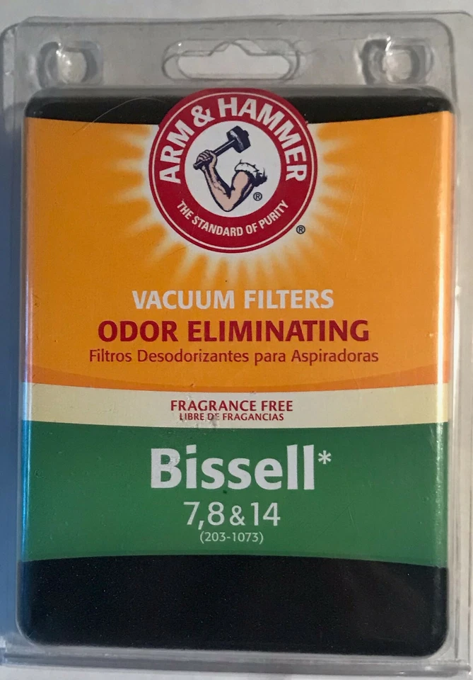 BISSELL VACUUM FILTER SET 7 8 & 14 203-1073 Odor Eliminating ARM & HAMMER 62627D
