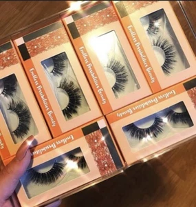 Set 3x 3D Nerz Falsche Wimpern Wispy Cross Lang Dick Weich Fake Eye Lashes UK - Bild 1 von 3