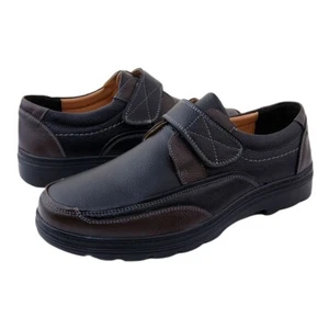 epdavin Herren Echtleder Leger Komfort Klettverschluss Halbschuhe Turnschuhe - Bild 1 von 11