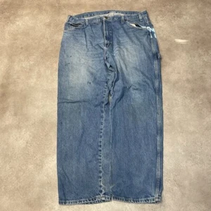 Dickies Jeans Mens 38" Relaxed Fit Baggy Denim Carpenter Workwear Trousers, Blue - Picture 1 of 10