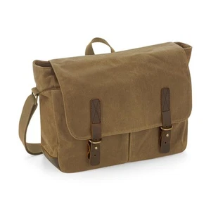 Quadra Heritage Waxed Canvas Messenger Bag - Afbeelding 1 van 8