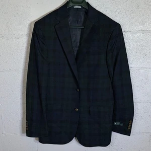 Brooks Brothers Herren klassische Passform Wolle kariert Sport Mantel, blau/grün 38R $ 450 - Bild 1 von 9