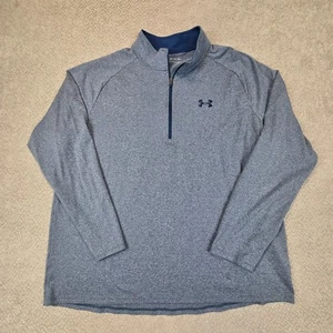 UNDER ARMOUR UA Blau 1/4 Zip Pullover Leicht Aktiv Training Herren 2XL 2TG - Bild 1 von 6