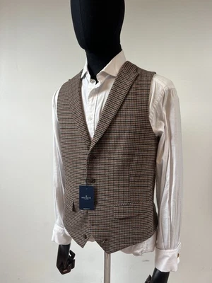 Increíble chaleco Hackett Gun Club a cuadros tweed solapa pico nuevo con etiquetas precio de venta sugerido por el fabricante 225 GBP Foto 1 de 4
