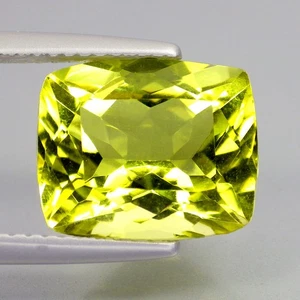 Cuarzo limón oro verde corte cojín 100 % natural 5,60 quilates brillante (11 x 9 mm) - Imagen 1 de 7